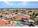 Aerial view of house with pool and mountain views at 215 E Marconi Ave, Phoenix, AZ 85022