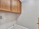 Laundry room with wood cabinets and countertop at 215 E Marconi Ave, Phoenix, AZ 85022