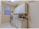 Bright laundry room with white cabinets and a washer/dryer at 3604 N 162Nd Ave, Goodyear, AZ 85395