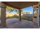 Covered patio overlooking a grassy backyard at 4322 E South Fork Dr, Phoenix, AZ 85044