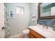 Updated bathroom with a subway tile backsplash and vanity at 6562 S Sawgrass Dr, Chandler, AZ 85249