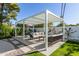 Covered patio perfect for outdoor dining and relaxation, featuring modern furniture at 7489 E Windrose Dr, Scottsdale, AZ 85260