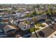 Aerial view of a single Gathering home with a pool and rooftop deck at 8443 E Bonita Dr, Scottsdale, AZ 85250