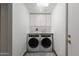 Clean laundry room with modern washer and dryer at 8443 E Bonita Dr, Scottsdale, AZ 85250