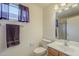 Clean bathroom with single vanity and shower/tub combo at 896 E Windsor Dr, Gilbert, AZ 85296