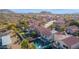 Aerial view of homes with refreshing pools, landscaped yards, and covered patios at 914 E Ross Ave, Phoenix, AZ 85024