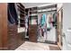 Large walk-in closet with ample shelving and hanging space at 1110 S Jay St, Chandler, AZ 85286