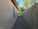 Side yard with gravel pathway and block wall at 1244 S Portland Ave, Gilbert, AZ 85296