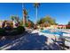 Resort-style pool with waterfall feature at 2206 S Ellsworth Rd # 72B, Mesa, AZ 85209