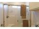 Clean shower with glass enclosure and modern fixtures at 2206 S Ellsworth Rd # 72B, Mesa, AZ 85209