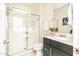 Bathroom with shower, toilet, vanity, and mirror at 25210 N 54Th Dr, Phoenix, AZ 85083