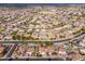 Aerial view of the home and its location within the community at 3552 E Claxton Ave, Gilbert, AZ 85297