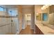 Main bathroom with walk-in shower and double vanity at 5411 W Windmill Ln, Eloy, AZ 85131