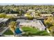 Aerial view showing home, pool, and surrounding area at 5429 E Bloomfield Rd, Scottsdale, AZ 85254