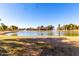 Serene lake with fountain in the community at 660 N Maple St, Chandler, AZ 85226