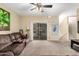 Living room with sliding glass doors leading to a balcony at 900 S 94Th St # 1001, Chandler, AZ 85224