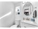 Clean and modern bathroom with a white vanity and updated fixtures at 900 S 94Th St # 1066, Chandler, AZ 85224