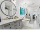 Elegant bathroom with a freestanding tub and modern vanity at 2108 E Pasadena Ave, Phoenix, AZ 85016