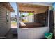 Hot tub under covered patio, view of backyard at 2157 W Mulberry Dr, Phoenix, AZ 85015