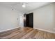 Bedroom with a large closet and wood-look floors at 2928 E Cortez St, Phoenix, AZ 85028