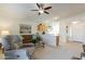 Open living room with a view into the kitchen at 3056 E Palm Beach Dr, Chandler, AZ 85249
