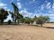 Aerial view of a single story home on acreage with a large yard and mature trees at 51989 W Esch Trl, Maricopa, AZ 85139