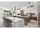 Modern kitchen with a large island and high-end appliances at 6933 E 1St St # B, Scottsdale, AZ 85251