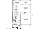 First floor plan showcasing kitchen, great room, and garage at 7416 S 76Th Ln, Laveen, AZ 85339