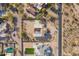 An aerial view of a house and surrounding desert landscape at 8315 E Palm Ln, Mesa, AZ 85207