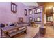 Inviting courtyard with fountain, seating area, and lush landscaping at 8315 E Palm Ln, Mesa, AZ 85207