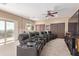 Home theater with reclining seats and large screen at 8315 E Palm Ln, Mesa, AZ 85207