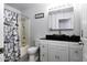Clean bathroom with a modern vanity and shower/tub combo at 8547 W Magnum Dr, Arizona City, AZ 85123