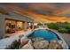 Stunning pool with a large patio, perfect for entertaining at 11453 E Mark Ln, Scottsdale, AZ 85262