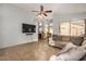 Open living space with a view into the kitchen at 12810 W Edgemont Ave, Avondale, AZ 85392