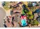 House with pool and backyard, seen from an aerial perspective at 13601 N 50Th Pl, Scottsdale, AZ 85254