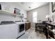 Laundry room with washer, dryer, and storage at 13658 W Sandridge Dr, Sun City West, AZ 85375