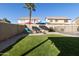 Backyard with firepit and seating area at 1918 E Saratoga St, Gilbert, AZ 85296