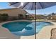 Relaxing kidney shaped pool in a private backyard at 1918 E Saratoga St, Gilbert, AZ 85296