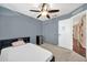 Cozy bedroom with a double bed and ceiling fan at 20219 N 33Rd Pl, Phoenix, AZ 85050