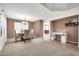 Dining room with table, chairs, and built-in desk at 20219 N 33Rd Pl, Phoenix, AZ 85050