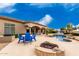 Resort-style backyard oasis with a sparkling pool, spa, and fire pit at 20546 N 83Rd Pl, Scottsdale, AZ 85255