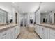 Elegant bathroom with double vanities, soaking tub, and separate shower at 20546 N 83Rd Pl, Scottsdale, AZ 85255