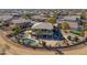 Aerial view of a two-story home with a pool and a large backyard at 22155 N Cline Ct, Maricopa, AZ 85138