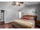 Bright bedroom with a comfortable bed and ceiling fan at 2614 N 15Th St, Phoenix, AZ 85006