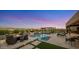 Luxury pool, pergola, and fire features at 28219 N Needle Rock Ct, Rio Verde, AZ 85263