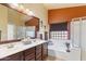 Double vanity bathroom with soaking tub and walk-in shower at 2910 E Quiet Hollow Ln, Phoenix, AZ 85024