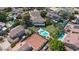 Aerial view showcasing home, pool, and yard at 3606 W Le Marche Ave, Phoenix, AZ 85053