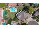 Aerial view of home with pool and backyard at 3606 W Le Marche Ave, Phoenix, AZ 85053