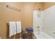 Bathroom with shower/tub combo and shelf at 3606 W Le Marche Ave, Phoenix, AZ 85053