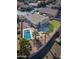 Bird's-eye view of the house, pool, and expansive backyard with mature landscaping at 43102 W Venture Rd, Maricopa, AZ 85138